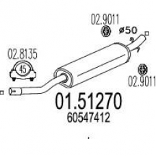 01.51270 MTS Средний глушитель выхлопных газов