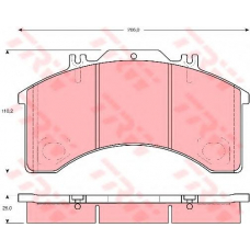 GDB5022 TRW Комплект тормозных колодок, дисковый тормоз