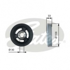 TVD1061 GATES Ременный шкив, коленчатый вал