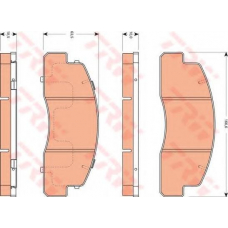 GDB7561 TRW Комплект тормозных колодок, дисковый тормоз