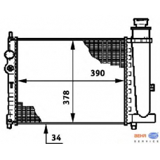 8MK 376 719-581 HELLA Радиатор, охлаждение двигателя