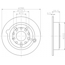 8DD 355 106-211 HELLA PAGID Тормозной диск