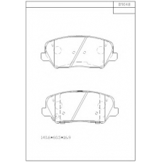 KD9048 ASIMCO Комплект тормозных колодок, дисковый тормоз