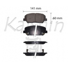 D11305 KAISHIN Комплект тормозных колодок, дисковый тормоз