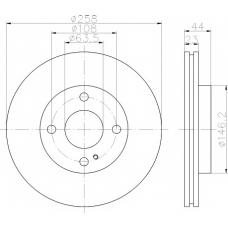 8DD 355 115-371 HELLA PAGID Тормозной диск