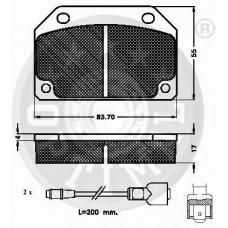 9341 OPTIMAL Комплект тормозных колодок, дисковый тормоз