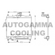 104267 AUTOGAMMA Радиатор, охлаждение двигателя
