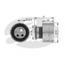 T41118 GATES Натяжной ролик, ремень грм