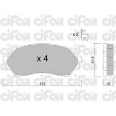 822-387-0 CIFAM Комплект тормозных колодок, дисковый тормоз