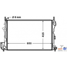 8MK 376 726-751 HELLA Радиатор, охлаждение двигателя