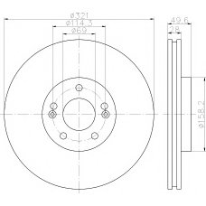 8DD 355 114-461 HELLA PAGID Тормозной диск