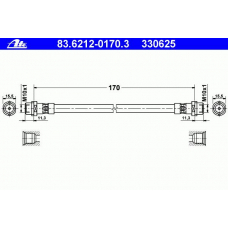 83.6212-0170.3 ATE Тормозной шланг