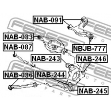 NAB-091 FEBEST Подвеска, рычаг независимой подвески колеса