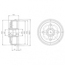 BF400 DELPHI Тормозной барабан
