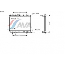 PE2207 AVA Радиатор, охлаждение двигателя