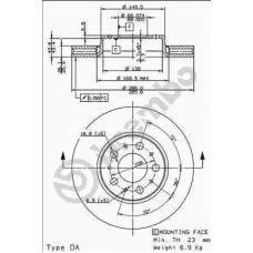 09.8633.10 BREMBO Тормозной диск