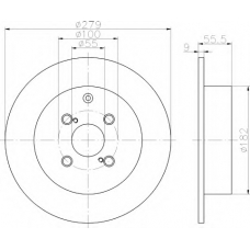 8DD 355 110-511 HELLA Тормозной диск