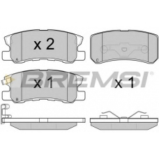 BP2965 BREMSI Комплект тормозных колодок, дисковый тормоз