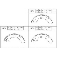 K4720 ASIMCO Комплект тормозных колодок