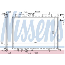 63502 NISSENS Радиатор, охлаждение двигателя
