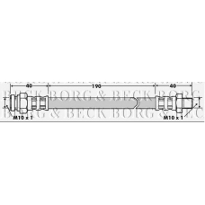 BBH7500 BORG & BECK Тормозной шланг