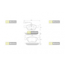 BD S259 STARLINE Комплект тормозных колодок, дисковый тормоз