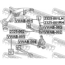 VWAB-003 FEBEST Подвеска, рычаг независимой подвески колеса