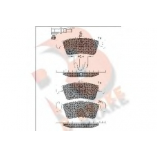 RB1816 R BRAKE Комплект тормозных колодок, дисковый тормоз