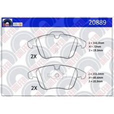 20889 GALFER Комплект тормозных колодок, дисковый тормоз