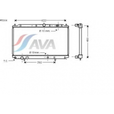 MT2116 AVA Радиатор, охлаждение двигателя
