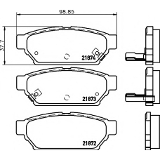 8DB 355 016-701 HELLA PAGID Комплект тормозных колодок, дисковый тормоз