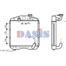130017N AKS DASIS Радиатор, охлаждение двигателя