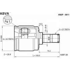 HNIP-M11 ASVA Шарнирный комплект, приводной вал