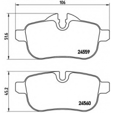 P 06 062 BREMBO Комплект тормозных колодок, дисковый тормоз