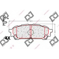 BP1837 DJ PARTS Комплект тормозных колодок, дисковый тормоз