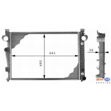 8MK 376 710-281 HELLA Радиатор, охлаждение двигателя