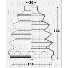 BCB6228 BORG & BECK Пыльник, приводной вал