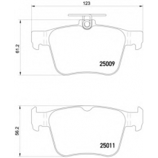 P 85 124 BREMBO Комплект тормозных колодок, дисковый тормоз