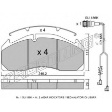 609.0W TRUSTING Комплект тормозных колодок, дисковый тормоз