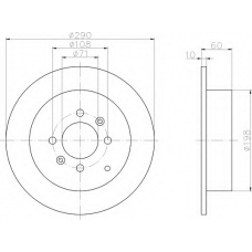 8DD 355 105-231 HELLA Тормозной диск