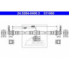 24.5284-0400.3 ATE Тормозной шланг