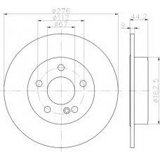 8DD 355 119-431 HELLA PAGID Тормозной диск