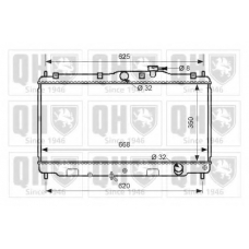 QER1647 QUINTON HAZELL Радиатор, охлаждение двигателя