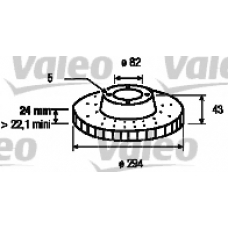 186710 VALEO Тормозной диск