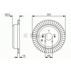 0 986 479 V10 BOSCH Тормозной диск