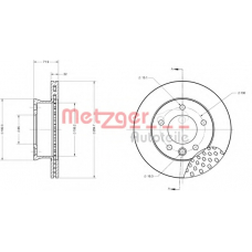 6110676 METZGER Тормозной диск