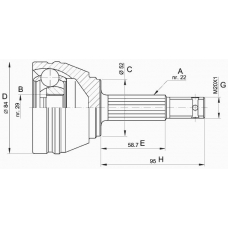 CVJ5231.10 OPEN PARTS Шарнирный комплект, приводной вал