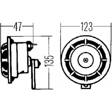 3AF 003 399-181 HELLA Мощный звуковой сигнал