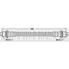 BBH7102 BORG & BECK Тормозной шланг