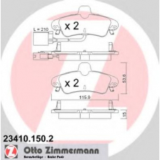 23410.150.2 ZIMMERMANN Комплект тормозных колодок, дисковый тормоз